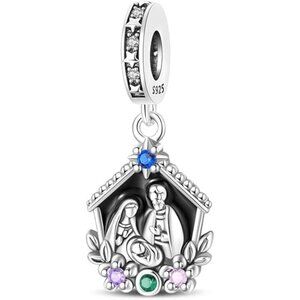 Nativity Pendant Cool 925 Sterling Silver Charms Hypoallergenic Beads